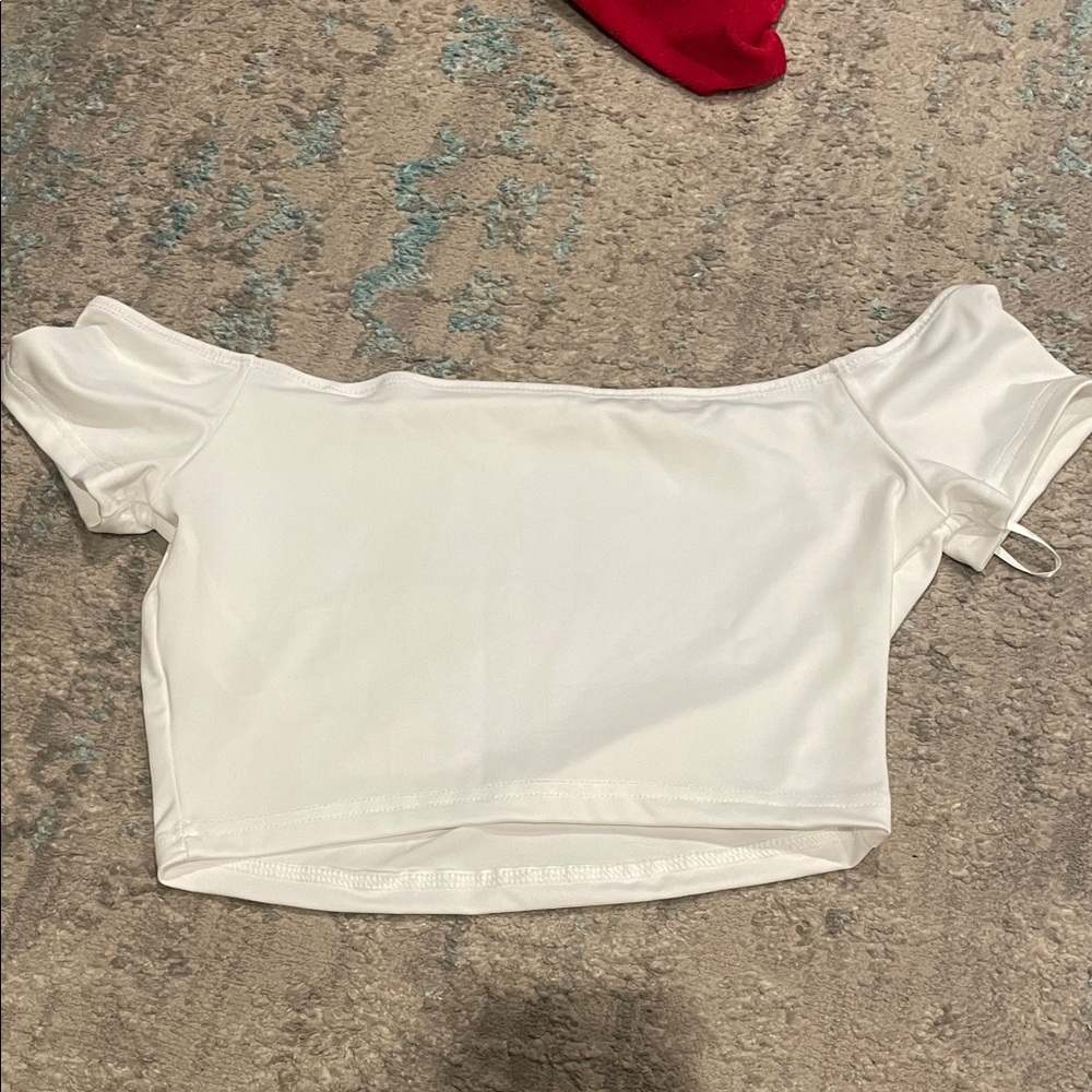 Elegant White Off-Shoulder Women's Top